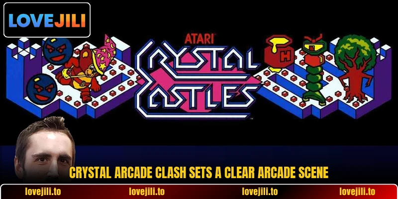 Crystal Arcade Clash sets a clear arcade scene