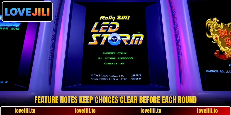 Feature notes keep choices clear before each round
