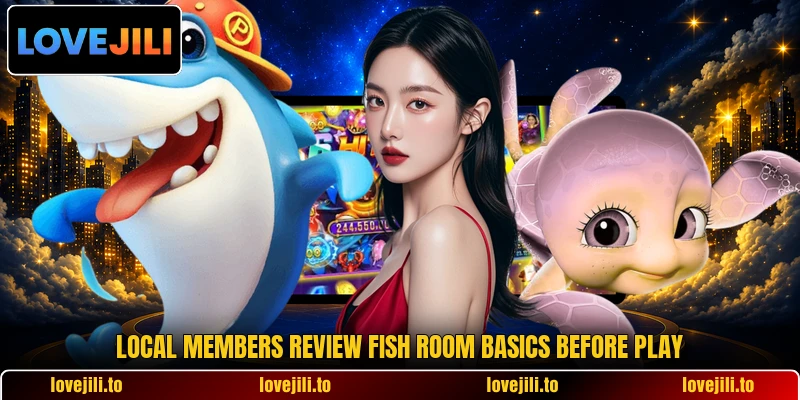 Local members review Fish room basics before play