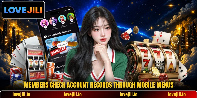 Members check account records through mobile menus Members check account records through mobile menus