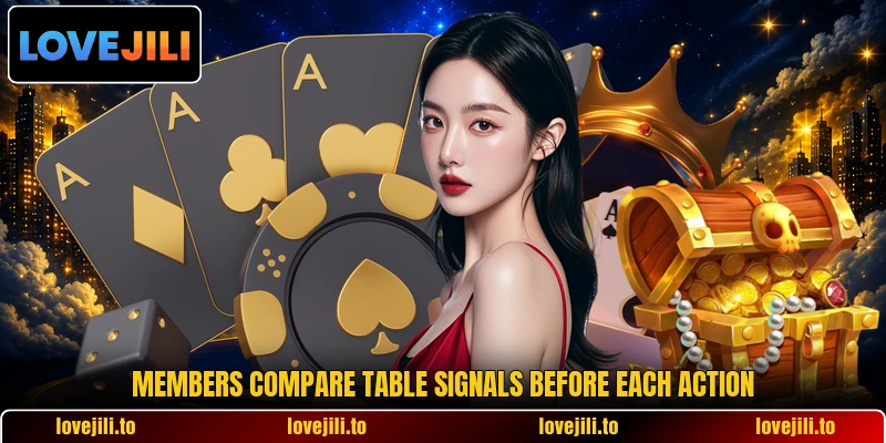 Members compare table signals before each action Members compare table signals before each action