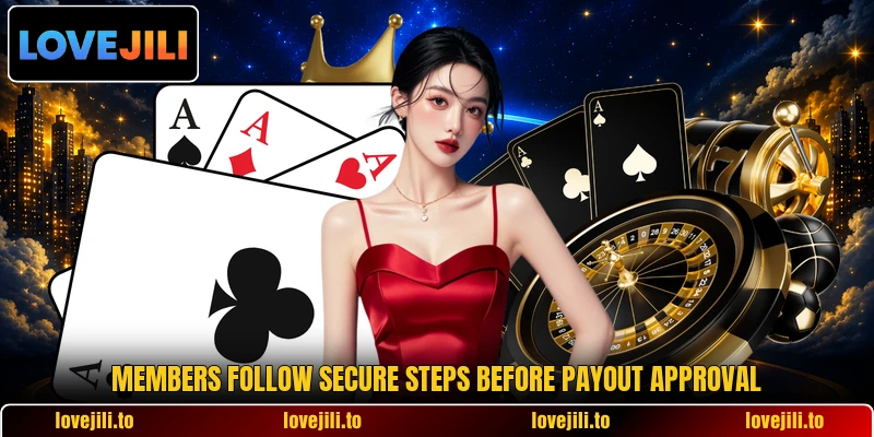 Members follow secure steps before payout approval Members follow secure steps before payout approval