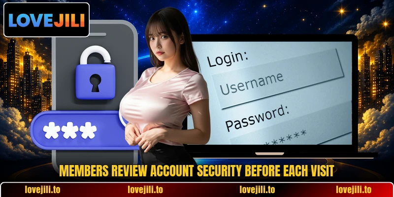 Members review account security before each visit Members review account security before each visit
