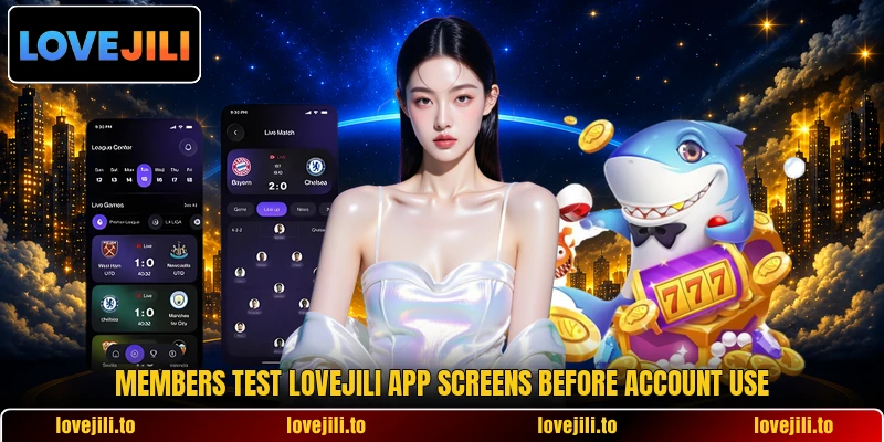 Members test LoveJili app screens before account use Members test LoveJili app screens before account use