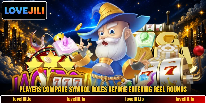 Players compare symbol roles before entering reel rounds Players compare symbol roles before entering reel rounds