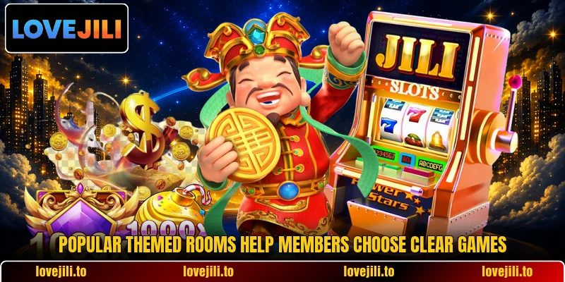 Popular themed rooms help members choose clear games Popular themed rooms help members choose clear games