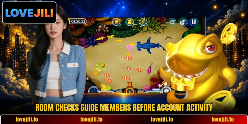 Room checks guide members before account activity