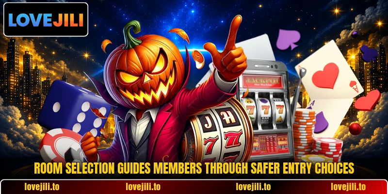 Room selection guides members through safer entry choices Room selection guides members through safer entry choices