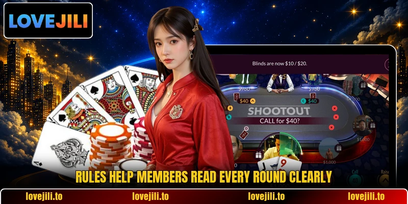 Rules help members read every round clearly