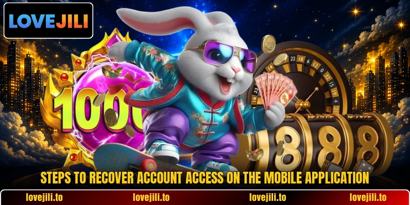 Steps to recover account access on the mobile application