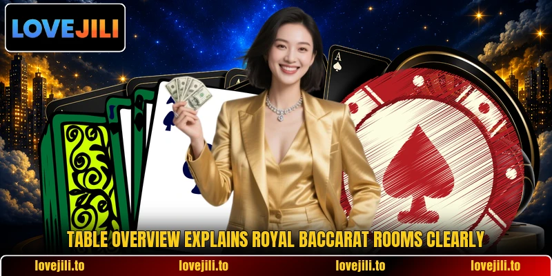 Table overview explains Royal Baccarat rooms clearly Table overview explains Royal Baccarat rooms clearly